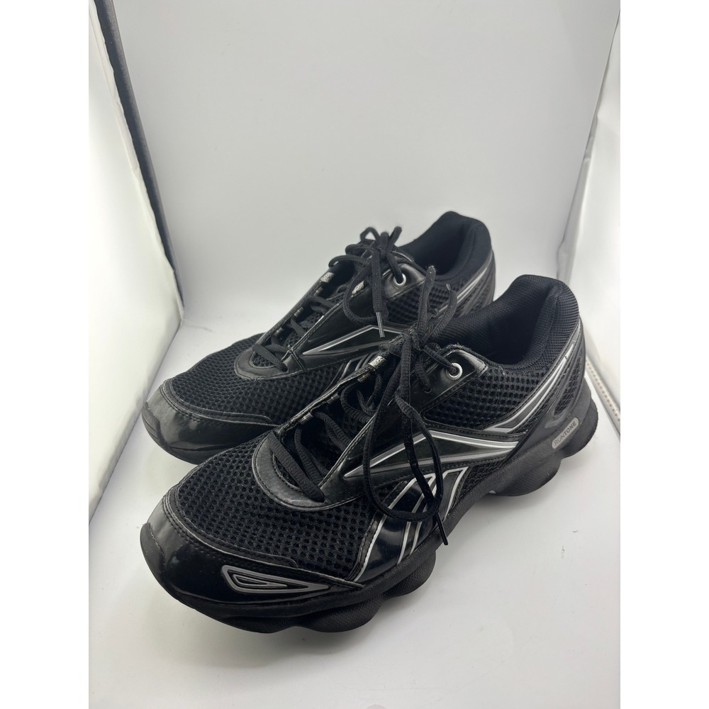 Reebok RunTone Action Mens Running Shoes Black Silver J19597 Size 11.5